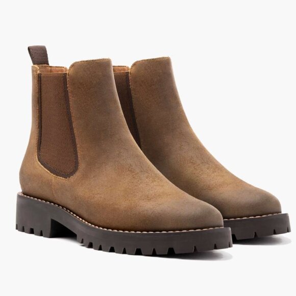 Thursday Boots Co. Womens Brown Suede Everyday Chelsea Ankle Boots Size 7 - Picture 1 of 15